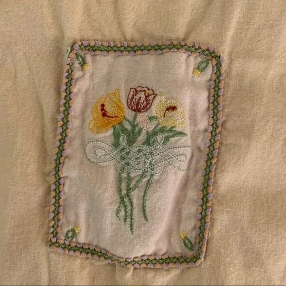 Victoria Holley vintage womens tank sleep dress with embroidered flower - 14 - Picture 8 of 12